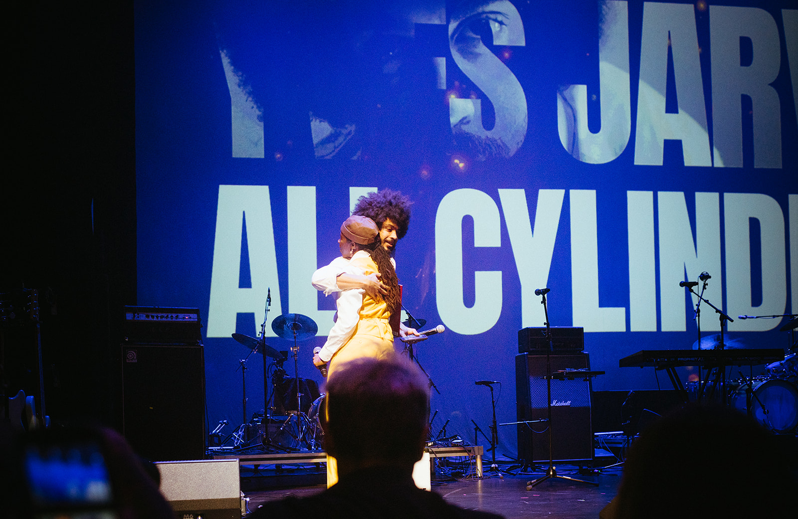 Host and Polaris Album Prize Winner Haviah Mighty presenting the Polaris Album Prize to Yves Jarvis at the 2025 Polaris Concert & Award Ceremony